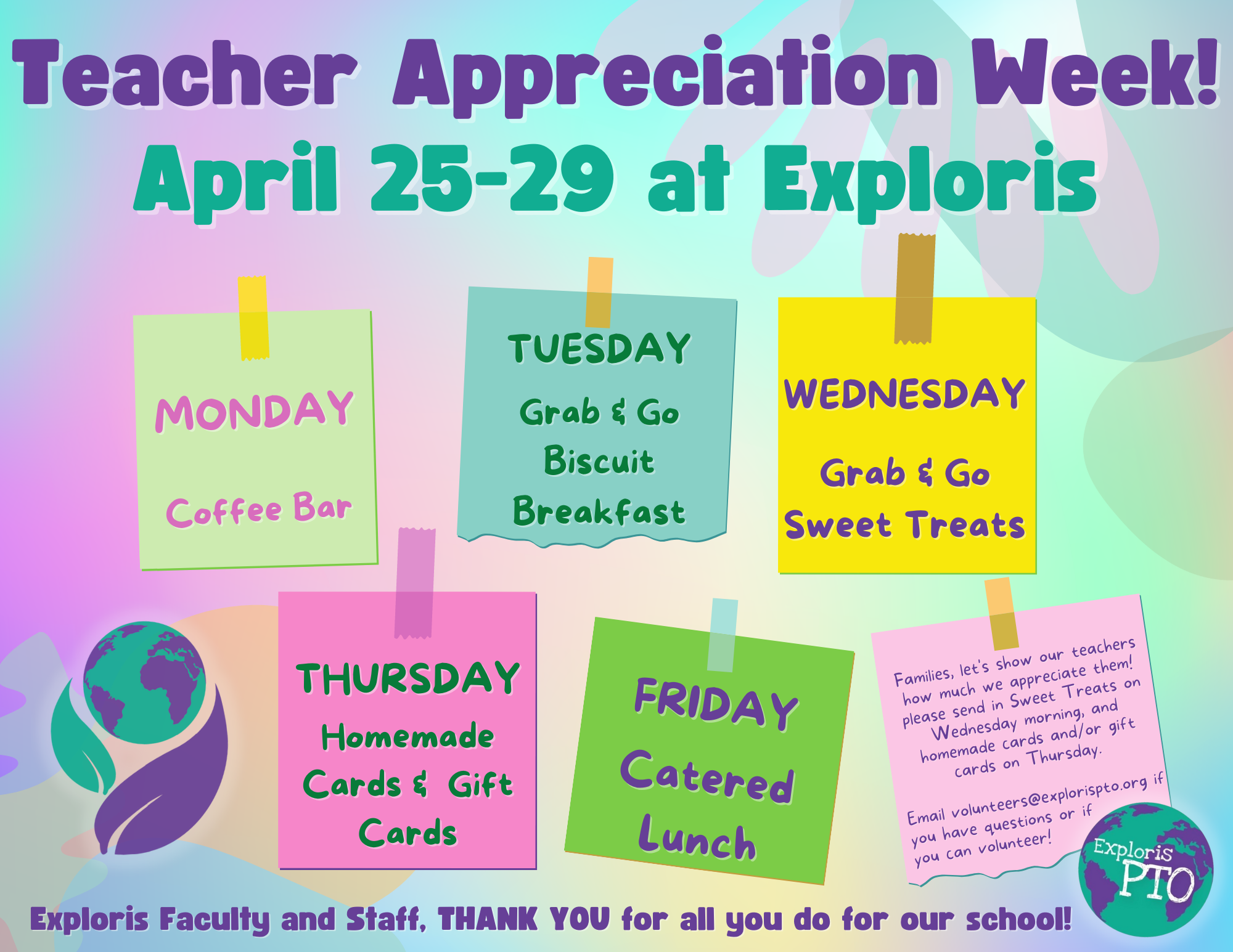 Road Trip Themed Teacher Appreciation Week Itinerary Newsletter